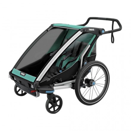 Детская мультиспортивная коляска для двойни Thule Chariot Lite2, Bluegrass