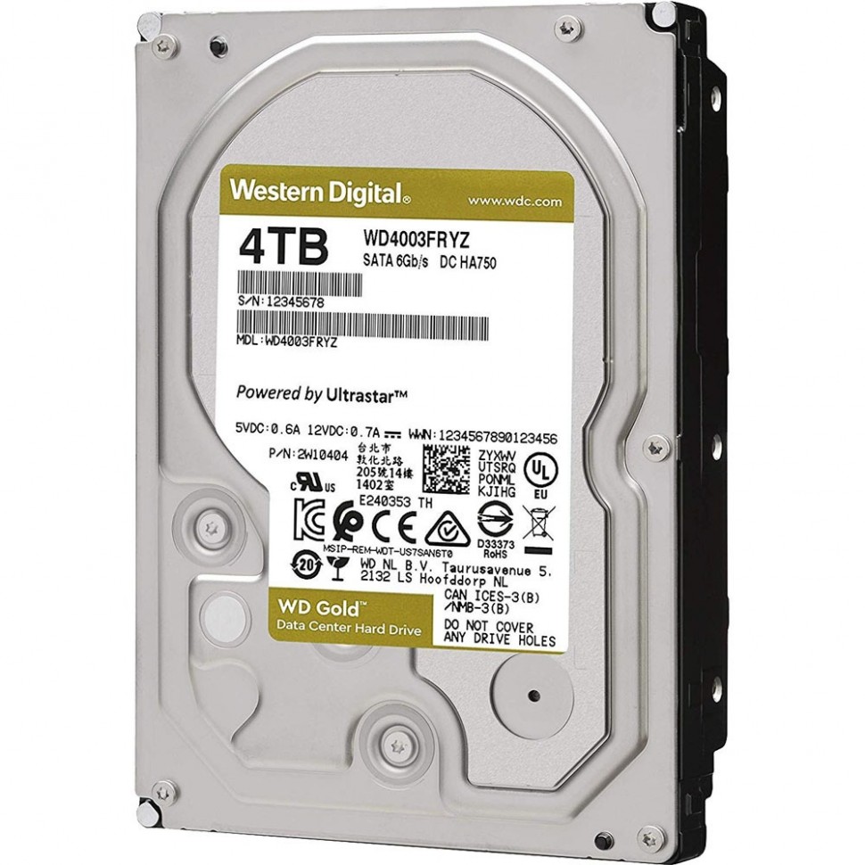 Жесткий диск Western Digital 4TB Gold (WD4003FRYZ) Жесткий диск Western Digital 4TB Gold (WD4003FRYZ)