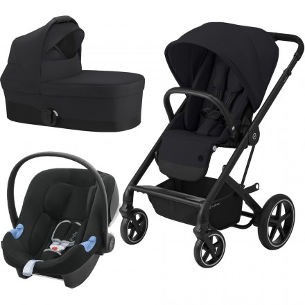 Детская коляска Cybex Balios S Lux BLK 3 в 1 Deep Black