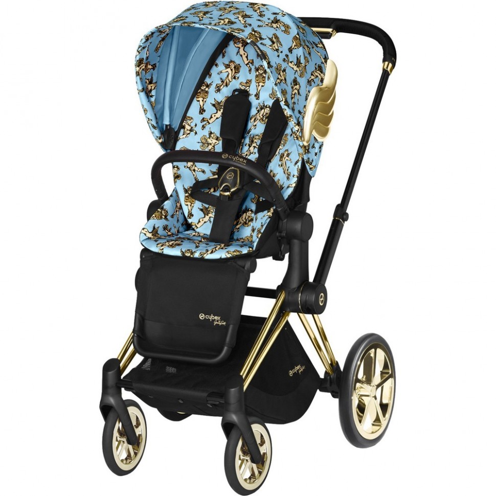 Детская коляска Cybex PRIAM FE JS Cherubs Blue Детская коляска Cybex PRIAM FE JS Cherubs Blue