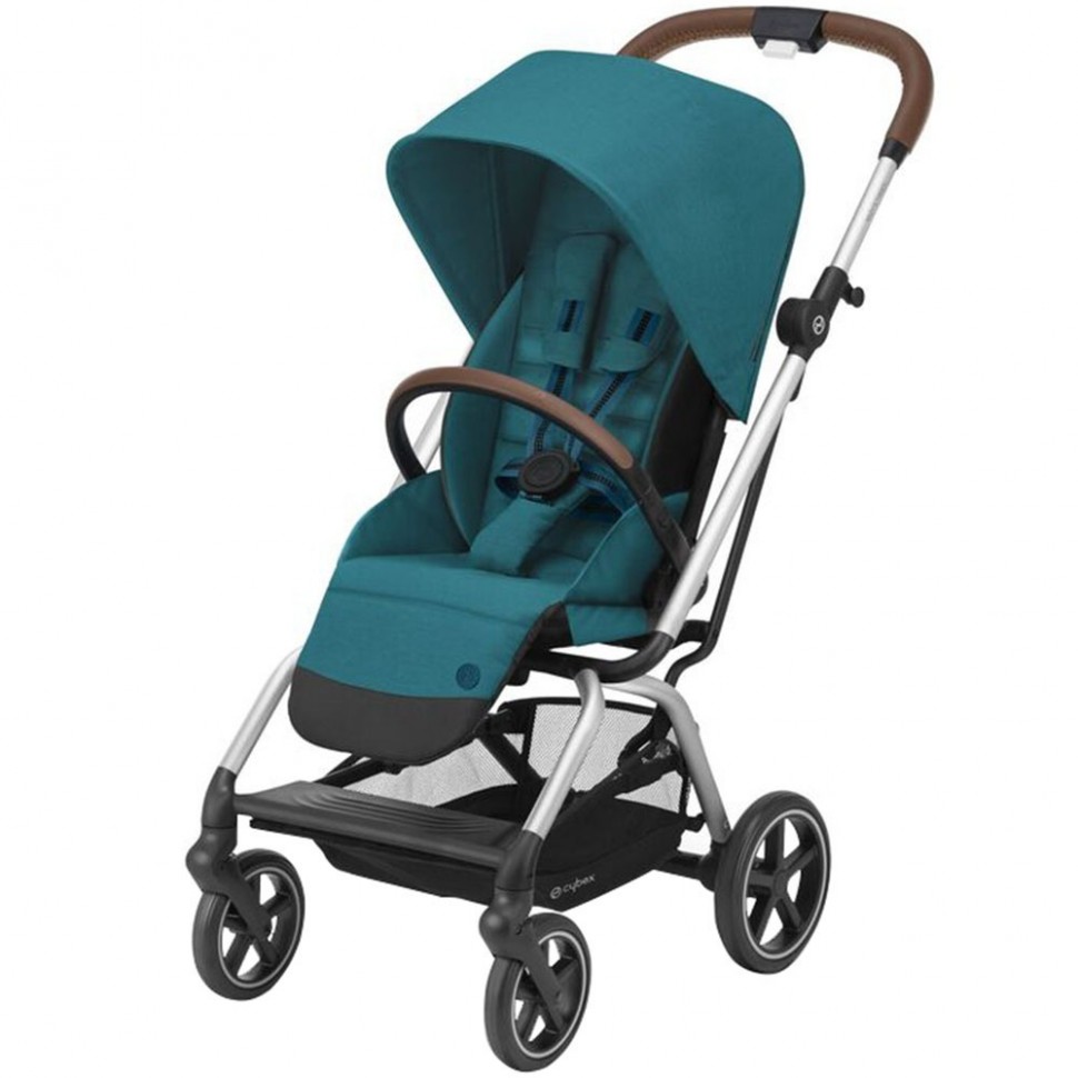 Детская коляска Cybex Eezy S Twist+ 2 SLV River Blue с бампером Детская коляска Cybex Eezy S Twist+ 2 SLV River Blue с бампером