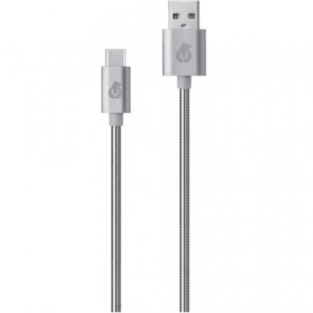 Кабель uBear Force USB-C USB-A DC08SL01-AC, серебристый