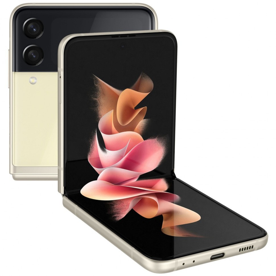 Смартфон Samsung Galaxy Z Flip3 256 ГБ бежевый Смартфон Samsung Galaxy Z Flip3 256 ГБ бежевый