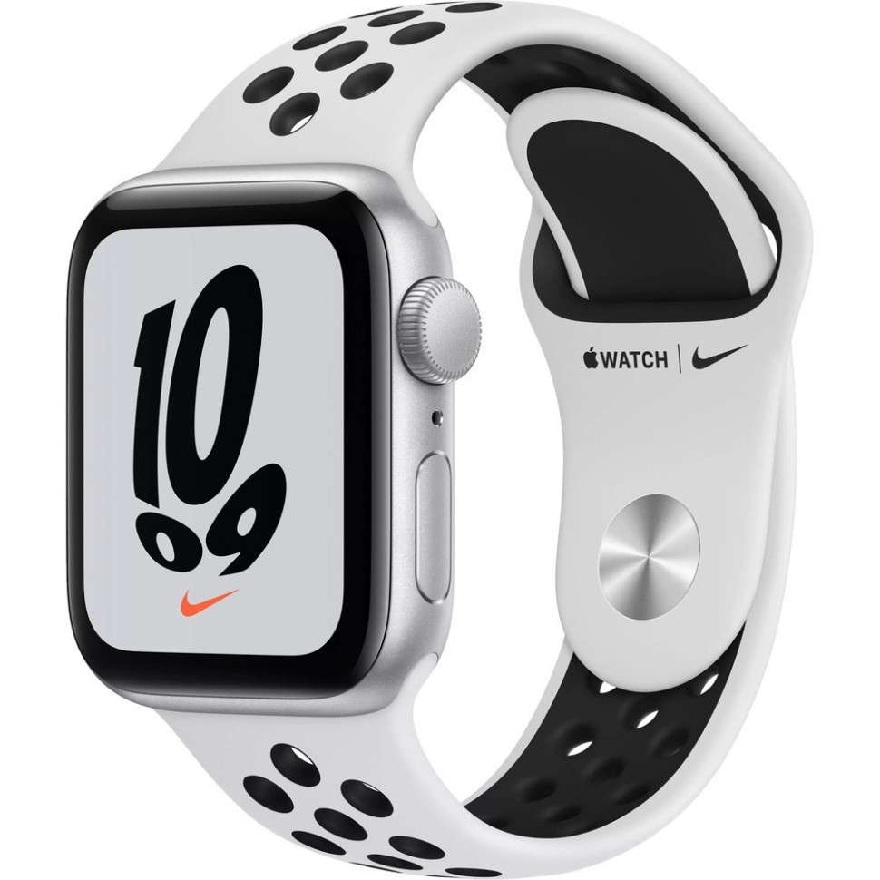 Смарт-часы Apple Watch Nike SE 40 мм серебристый, спортивный ремешок Смарт-часы Apple Watch Nike SE 40 мм серебристый, спортивный ремешок