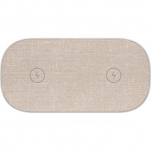 Беспроводное зарядное устройство uBear Stream 2 in 1 Wireless Charger серо-бежевый (WL04SL10-AD)